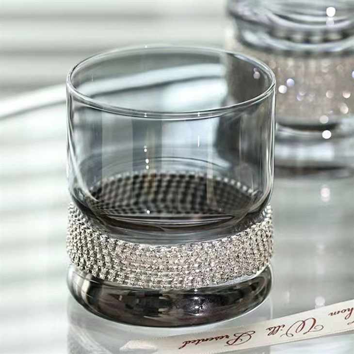 Crystal Glass Set With Diamonds